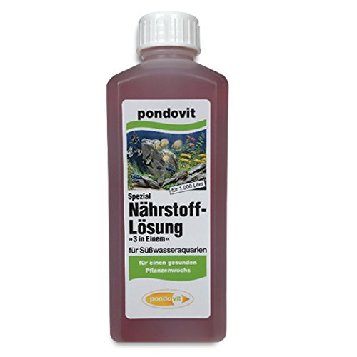 pondovit Nährstofflösung 3 in Einem für Süßwasseraquarien - für gesunden und kräftigen Pflanzenwuchs 250 ml