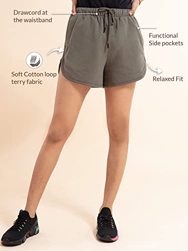 Image of NYKD Solid Cotton Shorts for Women with Pocket | Casual, Sports, Night Wear - NYK039