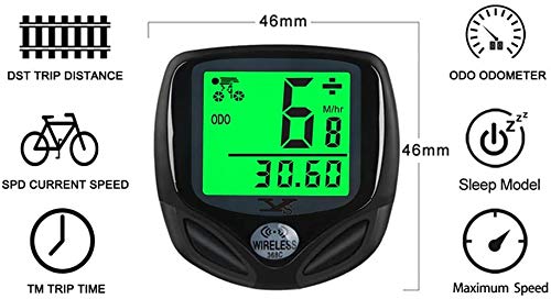 Dinoka 368 Bike Speedometer Waterproof Wireless Bicycle Bike Computer And Cycling Odometer With Automatic Wake-Up Multi-Function Lcd Backlight Display thumb #3