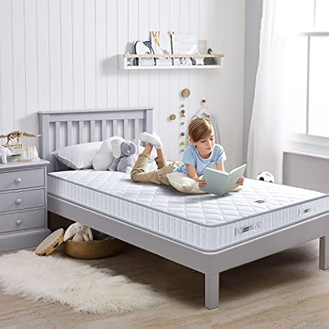 BedStory Single Mattress, Bed Mattress Sleeping Spring Mattress with High-density Foam Medium Firm Orthopedic Mattress with Breathable Skin-friendly Knitted Fabric Pressure Relief 90x190x14cm Cover