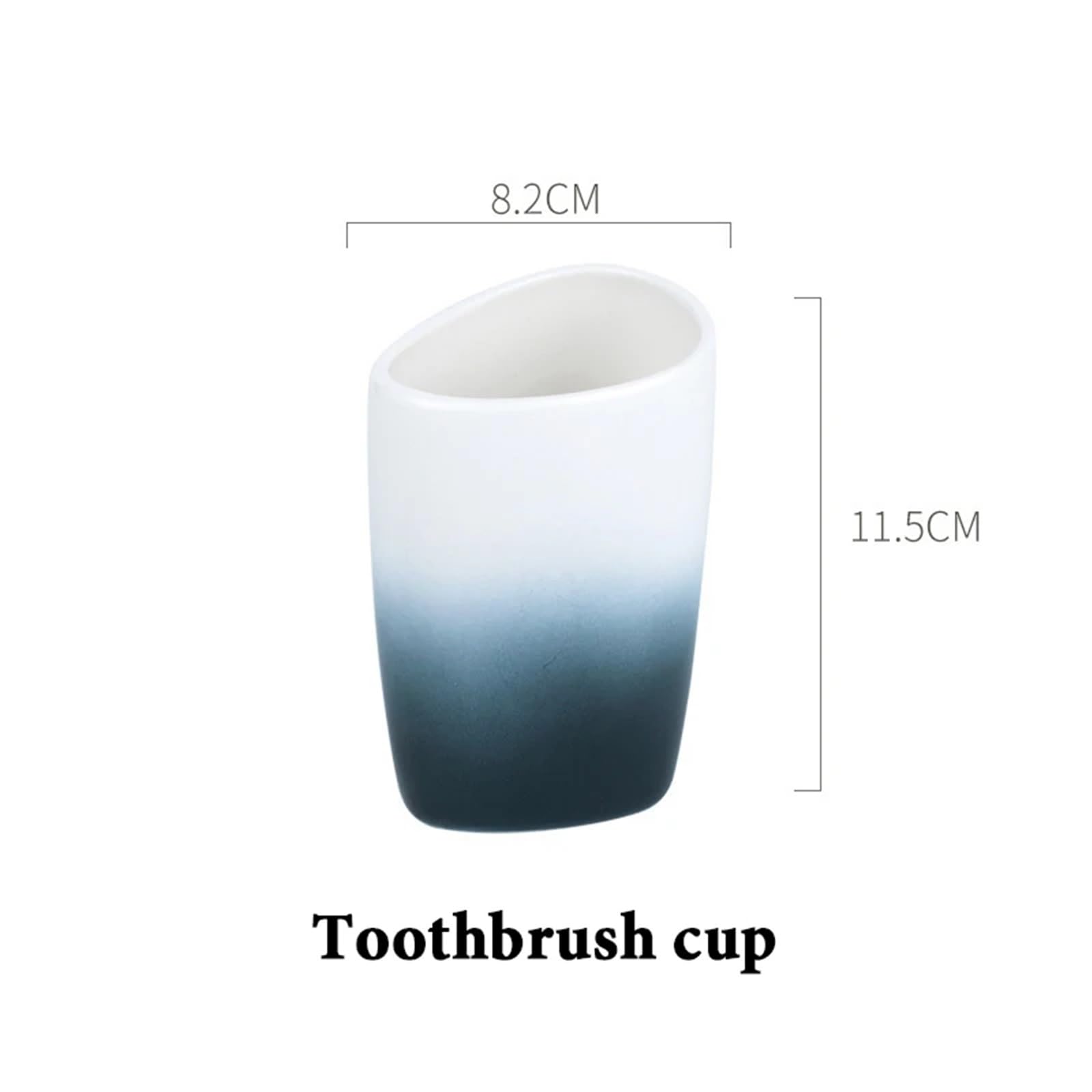 Dispensador de Jabon Set de artículos Sanitarios cerámica, Taza for Cepillo Dientes, dispensador loción, jabonera, Soporte for, Traje baño(Blue)