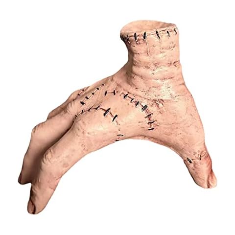 Wednesday Addams Family Thing Hand, The Thing from Wednesday Prop, Realistic Scarred Latex Palm, Cosplay and Photo Props for Kids and Adults, Scary Props Party Decorations Cover
