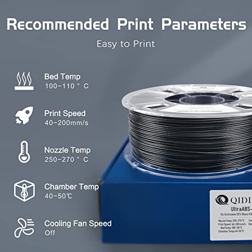 Filamento ABS-GF25 de Fibra de Vidrio 1.75mm para Impresoras 3D - Negro 1KG - Fernando Cortés