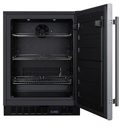 Summit Appliance ALFZ53 24" Wide Built-In All-Freezer, ADA Compliant; 3.67 cu.ft. Capacity, Frost-free Operation; Stainless Steel Door, Digital Thermostat, Temperature Memory Function on Fridge.com