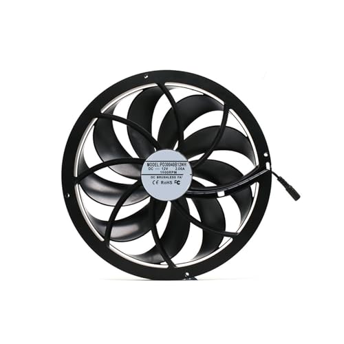 Ventilateur de refroidissement 30 cm 12V cadre aluminium double roulement D2425-10