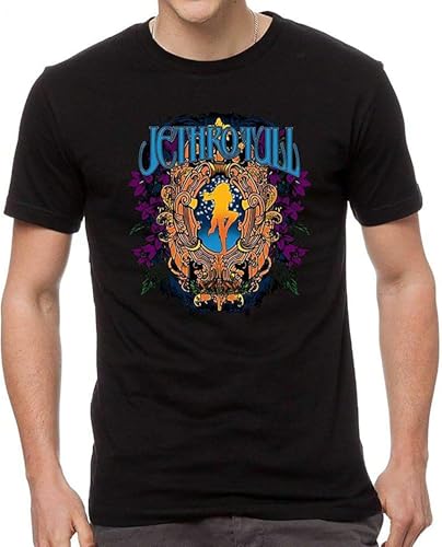 Jethro Tull Band Mens Black T-Shirt Men Shirt tee Music Black Black