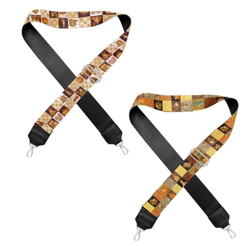 Image of Jeiento Replacement Shoulder Strap,2 Piece Set Guitar Style Handbag Crossbody Strap Adjustable Guitar Straps for Women Girls