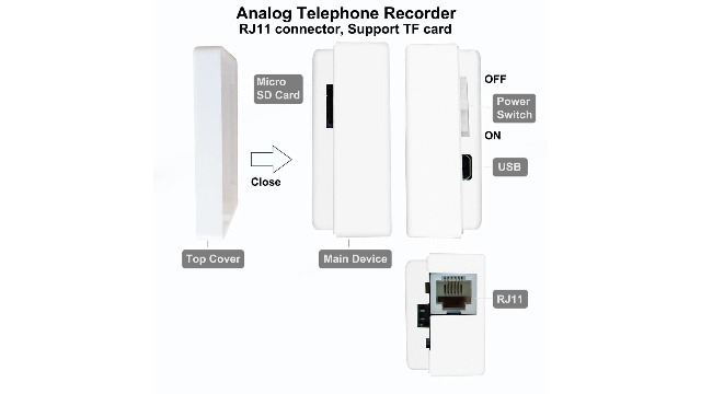 Enregistreur Téléphonique TR603 – Boîtier Seul, Sans Câbles, Occasion Fonctionnel