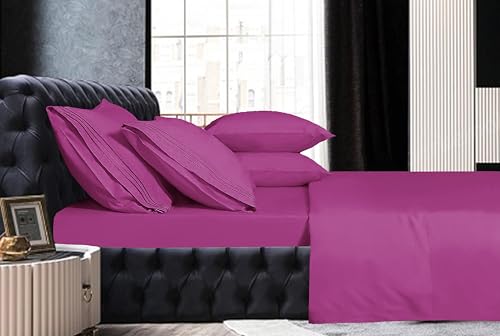 Image of Mocassi Twin XL Sheet Set - Luxury Hotel 1800 Premier Bedding Sheets & Pillowcases - Ultra Soft Breathable & Cooling Bed Sheets - Deep Pocket - Wrinkle Resistant - 4 Piece Set - Twin XL, Pink