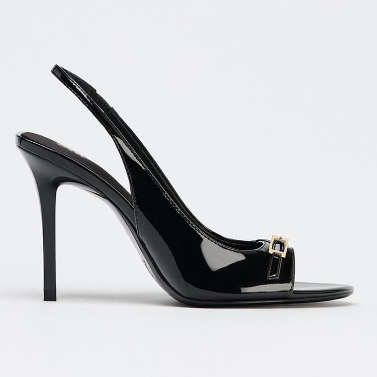 Women's Open Toe Slingback Stiletto Heel Sandals Pointed Peep Toe Buckle High Heel Sexy Dress Pumps Shoes for Party Wedding Evening Heeled Sandal2