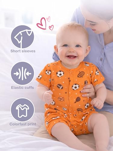 Image of Kidbea Cotton Baby Romper | Cute Printed Bodysuit Infant Kids Casual Wear