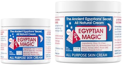 Egyptian Magic - All Purpose Face, Body, and Dry Skin Moisturizing Cream, Skin Protectant for Women & Men, 4 & 2oz Bundle