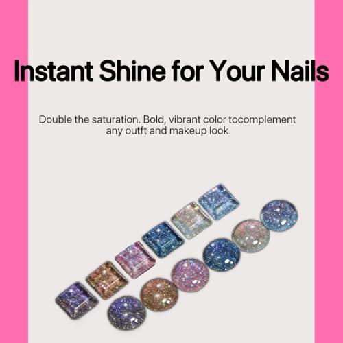Set de 6 esmaltes de gel brillos colores primavera miniatura 5