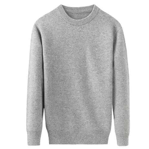 Vsadsau Men Crew Neck Wool Sweater Casual Knit Pullovers Sweater Thick Solid Warm Long Sleeve Jumpers3