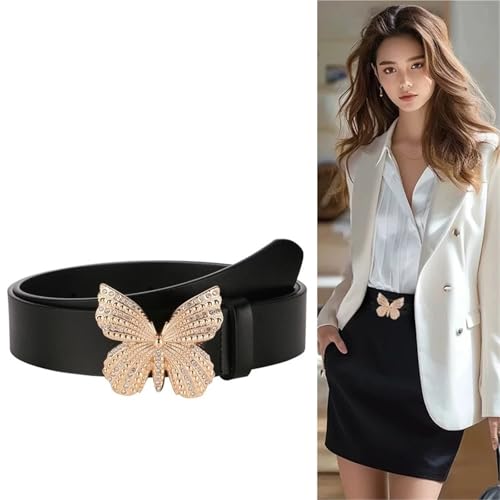 Women Belts Black Leather Belts Metal Buckle Skinny Waist Belt Rhinestone Buckle Waistband 1 piece2