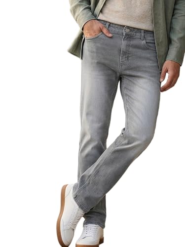 Image of Urbano Fashion Men's Straight Fit Washed Jeans Stretchable