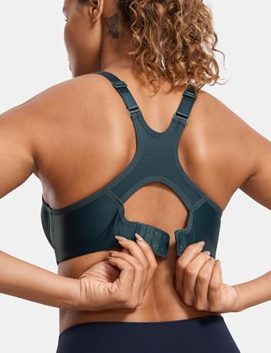 Image of SYROKAN Women's Full Support High Impact Racerback Lightly Lined Underwire Sports Bra