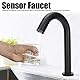 Automatischer Sensor-Wasserhahn, Batteriebetriebener Einzelner Kalter G1/2-Wasserhahn aus Schwarzem Kupfer für das Waschbecken in der Küche und Im Badezimmer