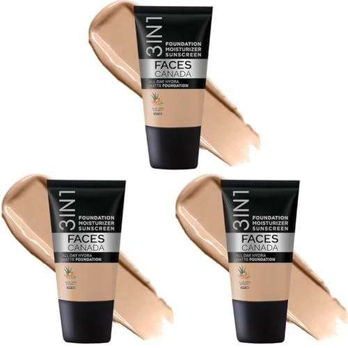 Image of FACESCANADA Cream All Day Hydra Matte Foundation - Mini|3in1 Foundation + Moisturizer + SPF 30|24 HR Aloe Hydration & Vitamin C| 10HR Wear | Medium to High Buildable Coverage | Medium Natural (18 ml)