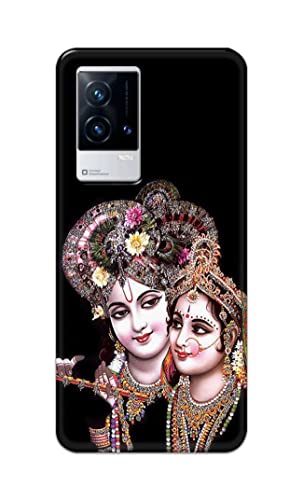 Image of PRINTFIDAA� Printed Hard Back Cover Case for Vivo IQOO 9 5G Back Cover (Radha Krishna) -2808