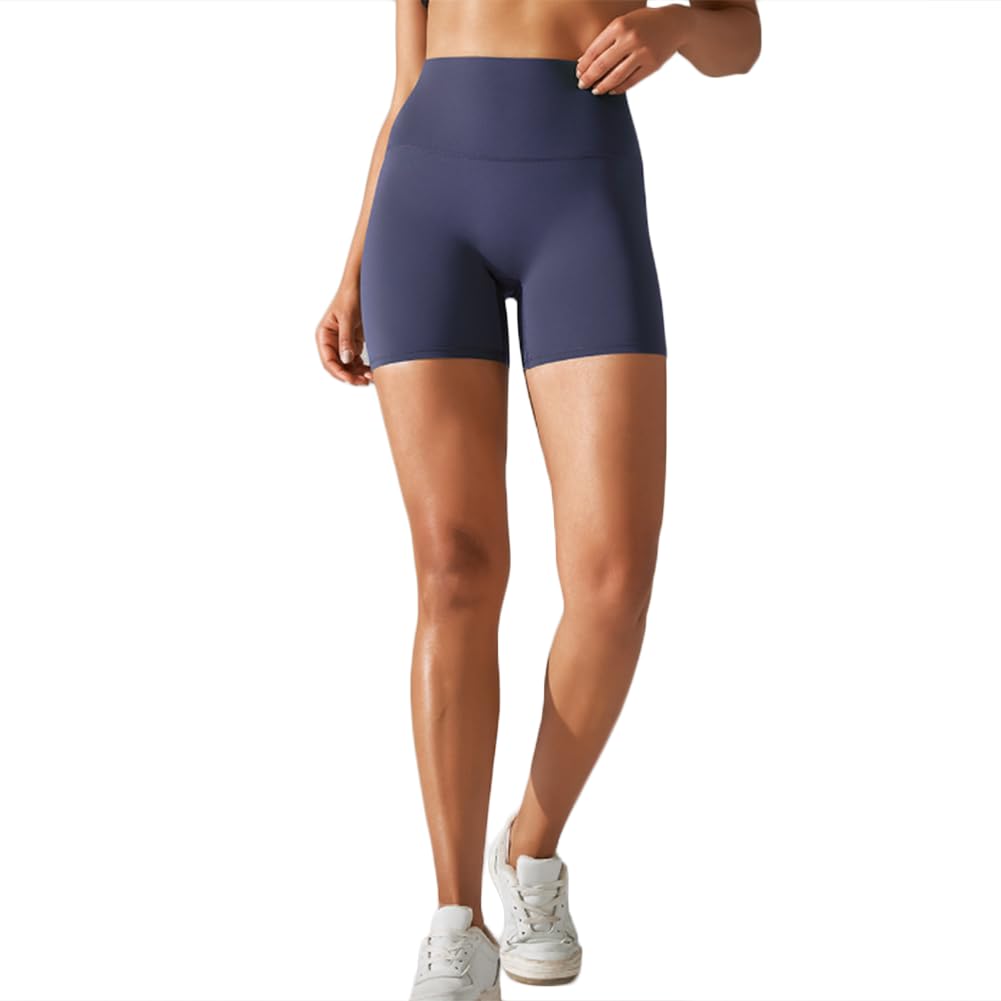 Womens High-Waisted Scrunch Butt Yoga Biker Shorts for Activewear Gym Training