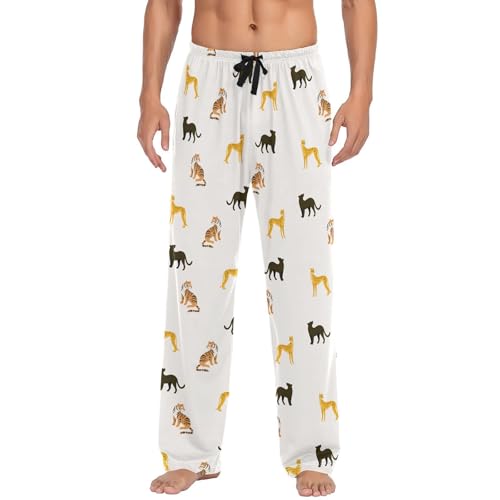 Pantalon de pyjama pour homme Panther Tiger avec poches latérales confortables