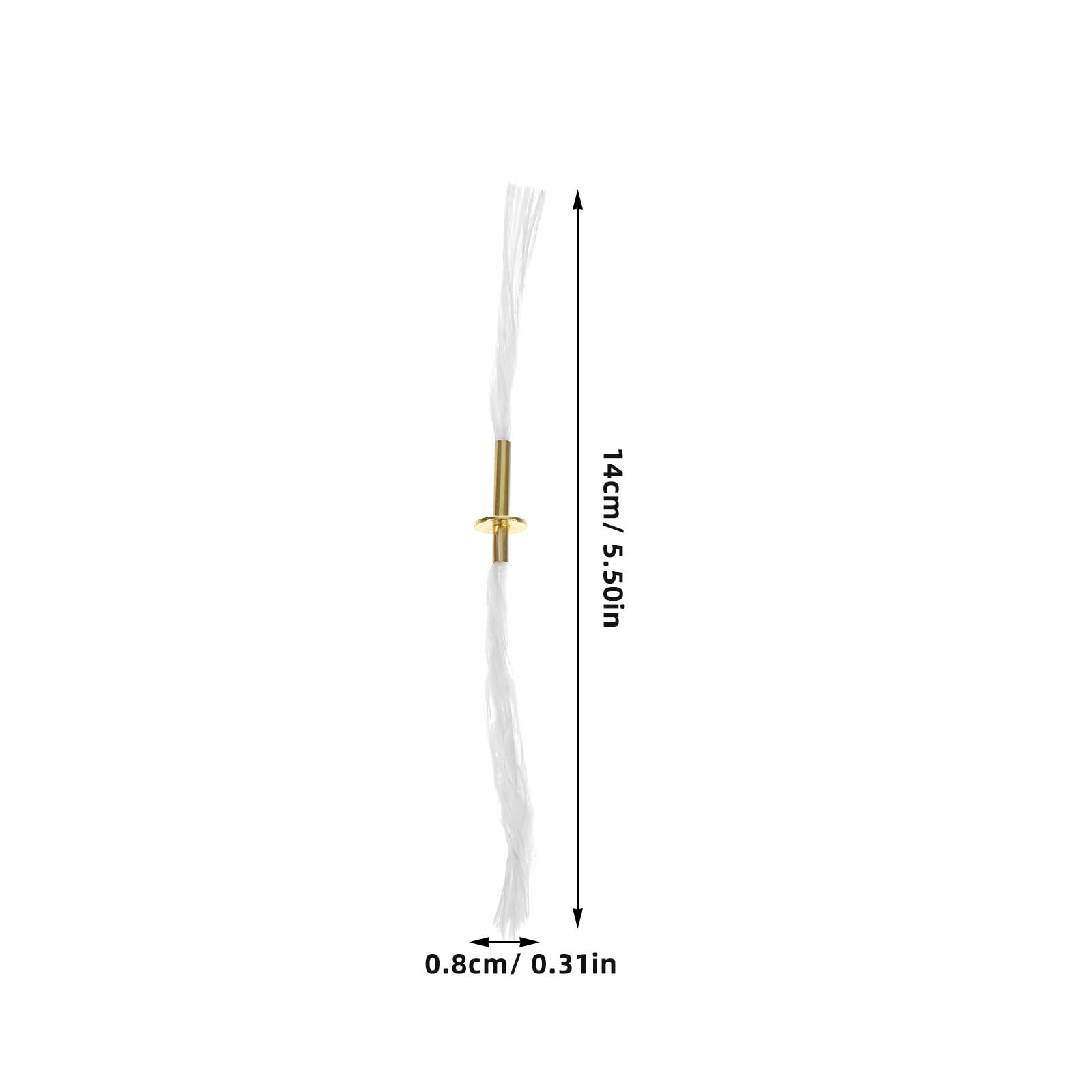 Lot 8 Tubes Mèche Bougie / Lampe à Huile En Alliage - Support Mèche Fibre De Verre, Résistant Chaleur, Pour Bougies DIY Et Lampes Pétrole