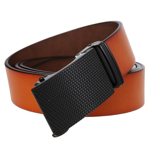 Cowhide Men's Belt Automatic Buckle Belt Men's Korean Version of The Trouser Belt Business Everything2