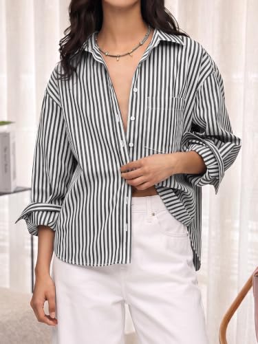 Women's Striped Button Down Top - image 2