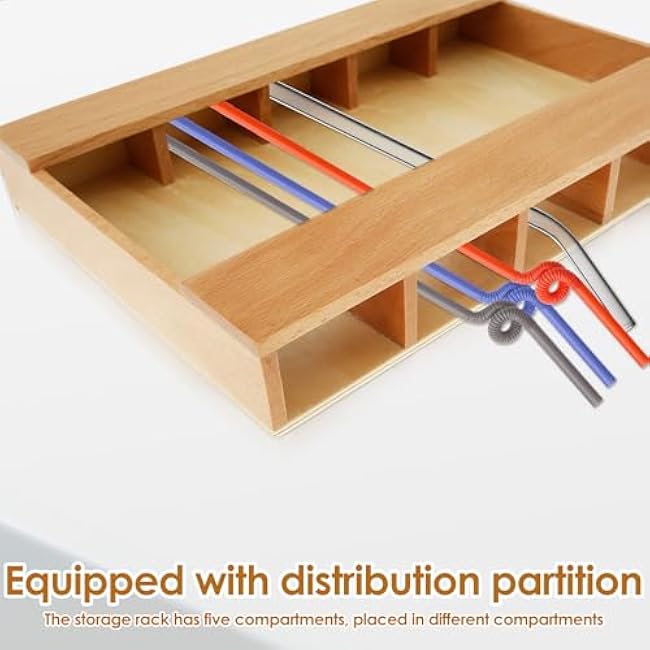 Straw Holder for Cabinet Door Reusable Straw Organizer with Double Sided Adhesive Tape Straws Organizer Cabinet Straws Holder Dispenser for Kitchen