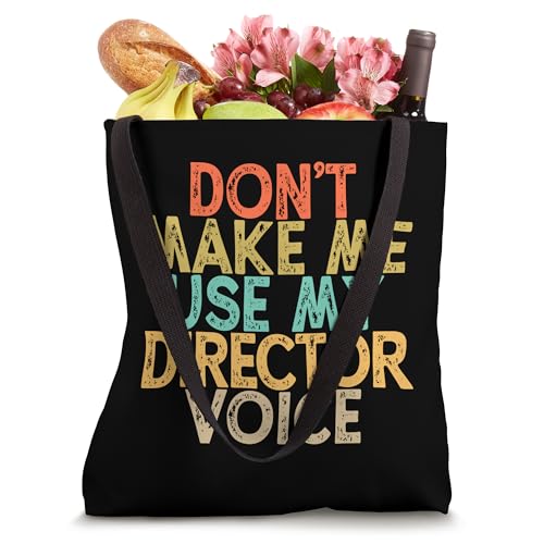 Bolso tote vintage divertido 'No me obligues a usar mi voz de directora' miniatura 4