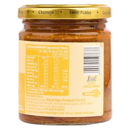 Image of SWAD Lime Pickle in Olive Oil 200g | Spicy Lime Achar with Olive Oil | Made with Premium Olive Oil | Made with Fresh Lime, Olive Oil & Traditional Spices