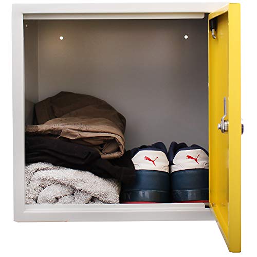 Foto von newpo Schließfachwürfel | HxBxT 35 x 35 x 35 cm | Gelb | Garderobe Schließfach Schließfachschrank Schließwürfel Spind Umkleideschrank Wertsachenschrank