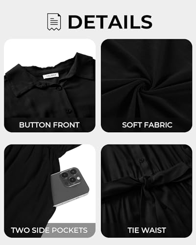Image of Talisea Plus Size Summer Shirt Dress with Pockets for Women