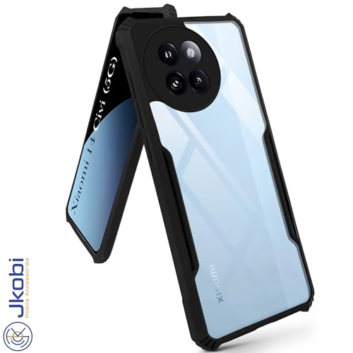 Image of Jkobi Back Cover Case for Xiaomi 14 Civi 5G (Shockproof with Polycarbonate Clear Panel | Professional Black)