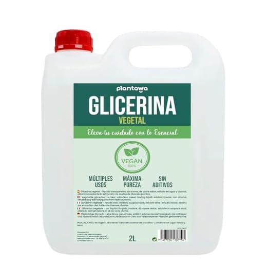 PLANTAWA Glicerina Vegetal LÍquida 2L | Glicerina de Alta Pureza y Concentración. Hidratante y Humectante Natural Cabello y Piel | Glicerina para Hacer Jabones Sin Fragancia y 100% Vegana