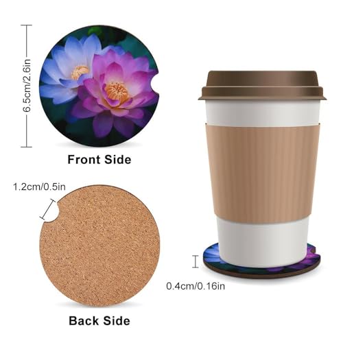 Portavasos para coche decorativo con diseño floral 2 unidades miniatura 2