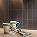 Aspect Peel and Stick Backsplash 3in x 6in Brushed Stainless Short Grain Metal Tile for Kitchen and Bathrooms (8 Pack)