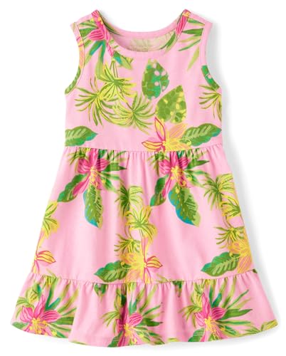 Image of The Children's Place Baby-Girls and Toddler Tiered Dress, Short Sleeve