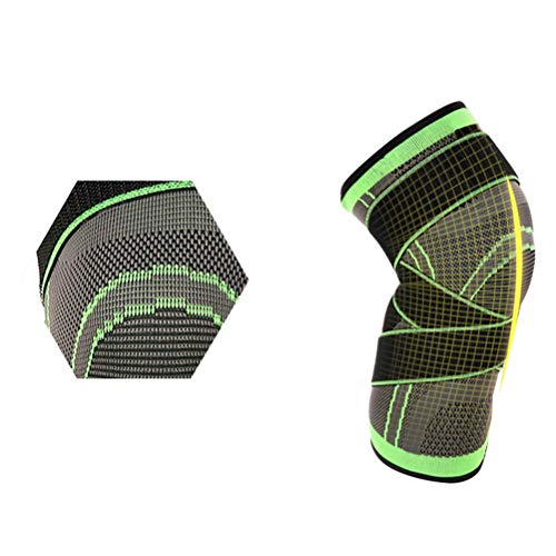 Lioobo 2 peças de compressão joelheira, joelheira com alça ajustável para alívio da dor de artrite,