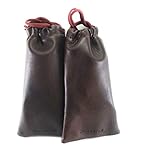 Chalk Factory Lambskin Leather Drawstrings Pouch Brown, 9 cm X 15 cm…