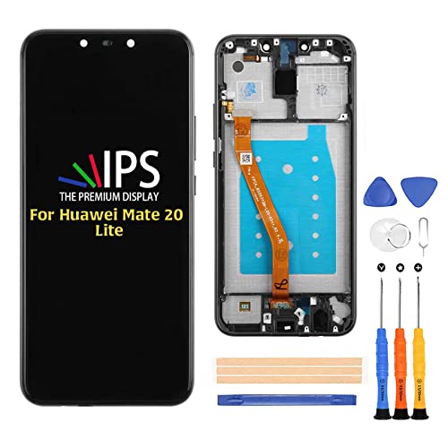 A-MIND for Huawei Mate 20 Lite LCD画面交換 修理および 液晶ディスプレイ タッチパネルスクリーン デジタイザー SNE-LX1 SNE-LX2 SNE-LX3 交換用LCDアセンブリ フルキット (フレーム付きブラック)