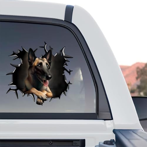 Image of Cute Dog Stickers for Car Window Decals Waterproof Funny Sticker (Belgian Malinois Stickers)