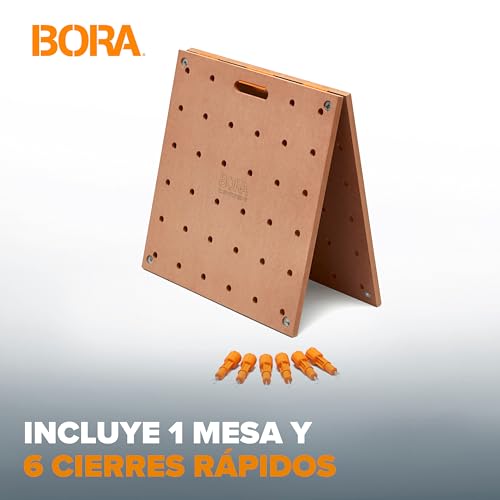 Banco de trabajo Bora Centipede con tablero de madera perforado de 24x48 pulgadas 6