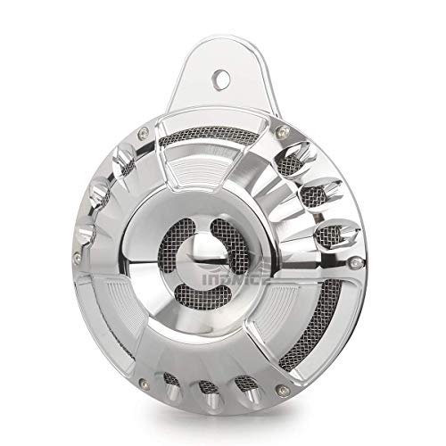 INDNICE CHROMED CNC cut CNC motorcycle horn cover For harley Horn Cover for 1991-2019 For harley FLT Touring big twin