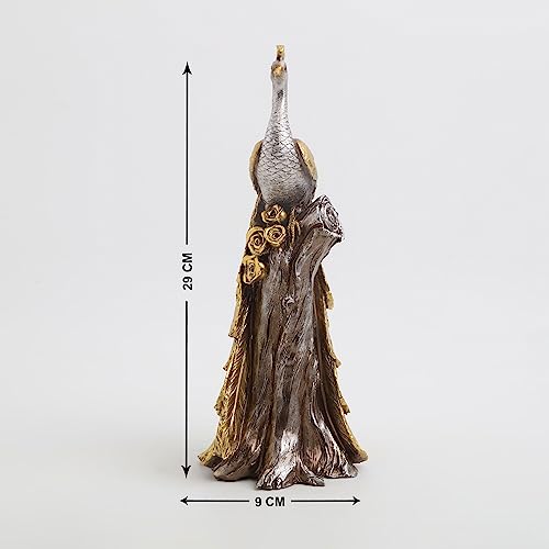 Home Centre Corsica Polyresin Standing Peacock Figurine