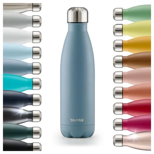 Blumtal - Thermosfles 750 ml - drinkfles van roestvrij staal, 750 ml - metalen fles, waterdicht - herbruikbaar, BPA-vrij - voor warme en koude dranken - Dove Grey-Grijs