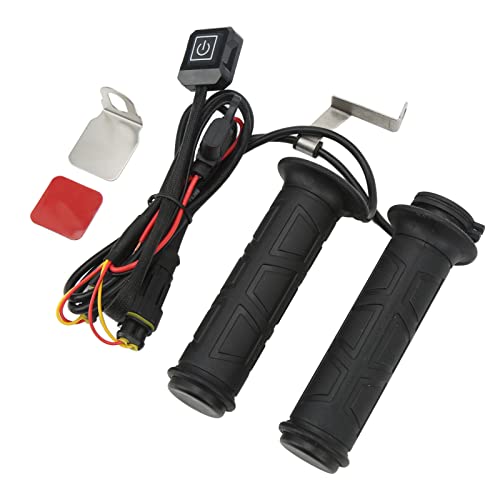 Puños calefactables moto 22mm negros con manillar calefactable de 3 niveles