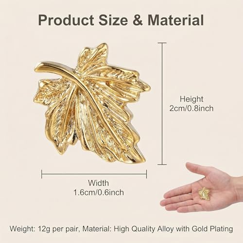 Mancuernillas Plata con Hoja de Arce para Camisa de Hombre miniatura 2