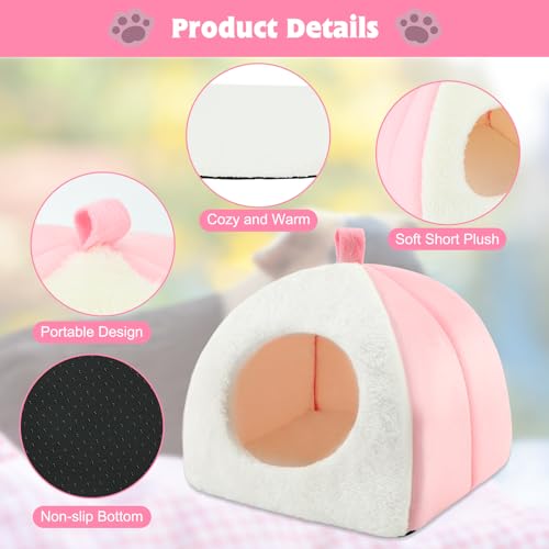 Image of BWOGUE Guinea Pig House Bed Cozy Hamster Cave Large Hideout for Dwarf Rabbits Hedgehog Bearded Dragon Winter Nest Hamster Cage Accessories